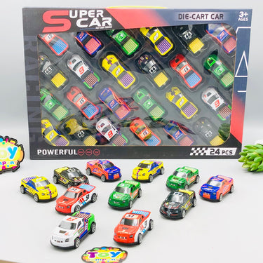 24Pcs Diecast Pullback Mini Racing Cars